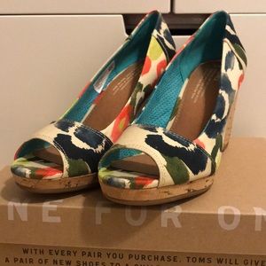 TOMS Stella Tangerine Watercolor Floral